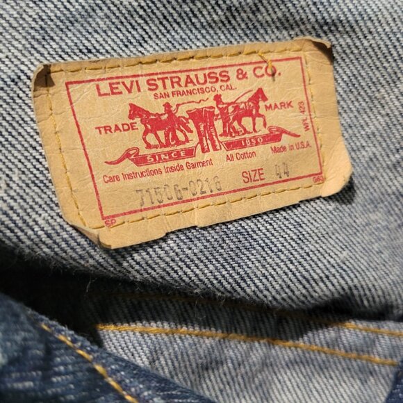 Vintage Levi's Type III Trucker 1980s 1990s Jean Denim Jacket - Made in USA! - Picture 3 of 5